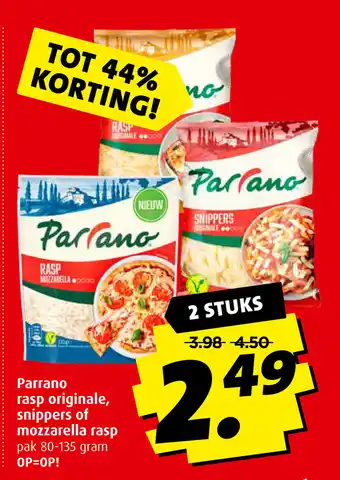 Boni Parrano Rasp Originale, Snippers of Mozzarella Rasp Pak 80-125 gram 2 stuks aanbieding
