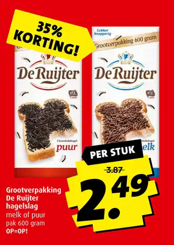 Boni Grootverpakking De Ruijter hagelslag Per Stuk aanbieding