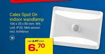 Kluswijs Calex spot on indoor wandlamp aanbieding