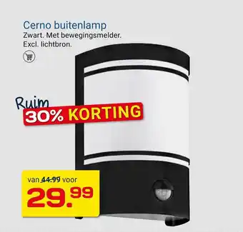 Kluswijs Cerno buitenlamp 30% korting aanbieding