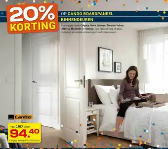 Kluswijs Op cando boardpaneel binnendeuren 20% Korting 83x201.5 cm aanbieding