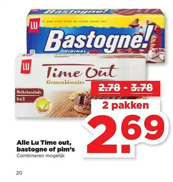 PLUS Alle lu time out, bastogne of pim's aanbieding