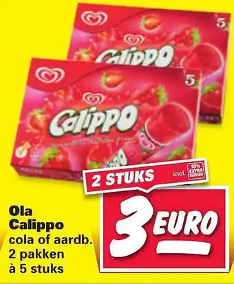 Nettorama Ola calippo cola of aardbeie aanbieding