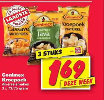 Nettorama Conimex kroepoek 73/75 gram aanbieding