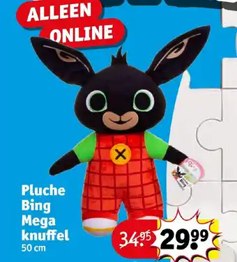 Kruidvat Pluche bing mega knuffel 50CM aanbieding