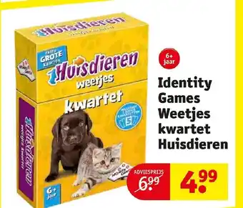 Kruidvat Identity games weetjes kwartet huisdieren aanbieding