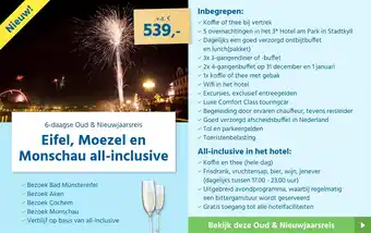 Bolderman Excursiereizen 6-daagse oud & nieuwjaarsreis eifel, moezel en monschau all-inclusive aanbieding