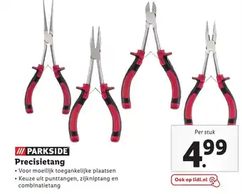 Lidl Parkside precisietang aanbieding