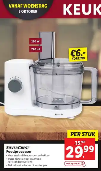 Lidl SilverCrest foodprocessor 250W 720ML aanbieding