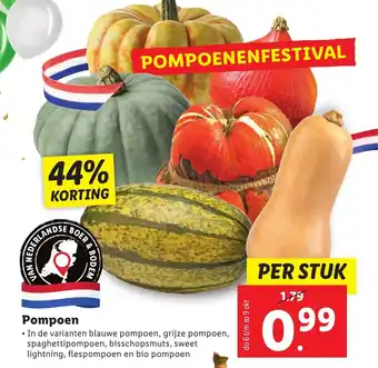 Lidl Pompoen aanbieding