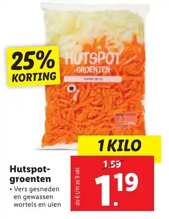 Lidl Hutspot-groenten 1 kilo aanbieding