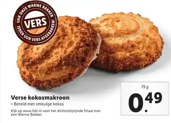 Lidl Verse kokosmakroon 75G aanbieding