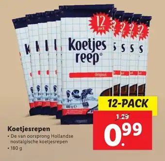 Lidl Koetjesrepen 12-pak 180G aanbieding