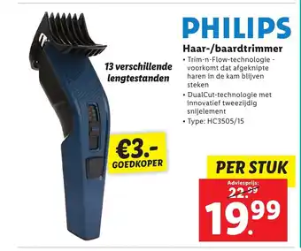 Lidl Philips haar-/baardtrimmer aanbieding