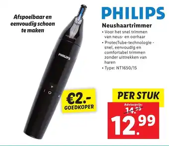 Lidl Philips neushaartrimmer aanbieding