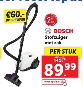 Lidl Bosch stofzuiger met zak aanbieding