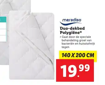 Lidl Meradiso duo-dekbed polygiene 140x200CM aanbieding