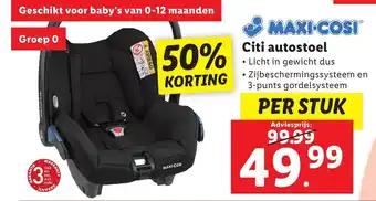 Lidl Maxi-Cosi citi autostoel aanbieding