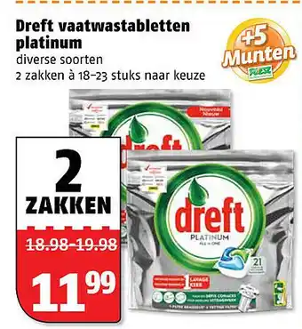 Poiesz Dreft vaatwastabletten platinum aanbieding