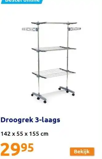 Action Droogrek 3-laags aanbieding