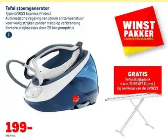 Makro Tefal stoomgenerator gv9221 express protect aanbieding