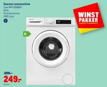 Makro Daewoo wasmachine wmt1814ben aanbieding