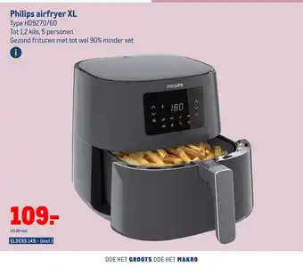 Makro Philips airfryer xl hd9270-60 aanbieding