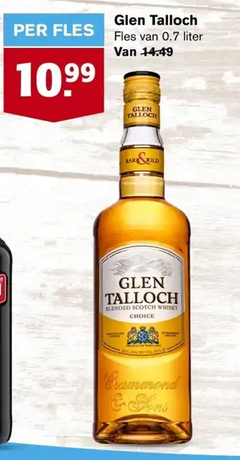 Hoogvliet Glen Talloch Fles van 0.7 Liter aanbieding