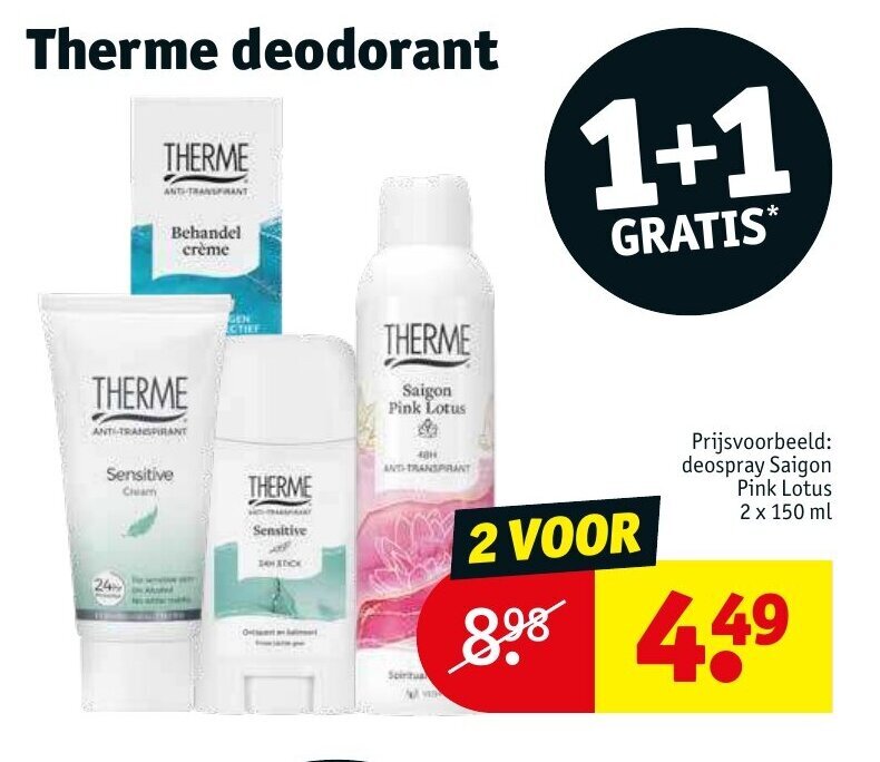 Therme deodorant aanbieding bij Kruidvat