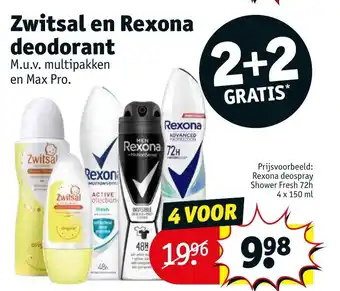 Kruidvat Zwitsal en Rexona deodorant aanbieding