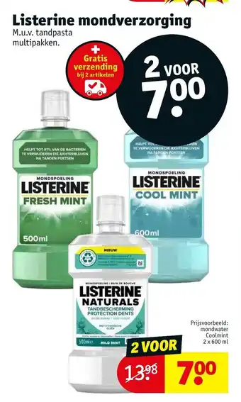 Kruidvat Listerine mondverzorging aanbieding