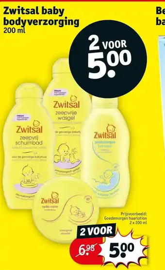 Kruidvat Zwitsal baby bodyverzorging 200 ml aanbieding