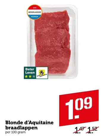 Coop Blonde d'Aquitaine braadlappen 100g aanbieding