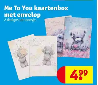 Kruidvat Me To You kaartenbox met envelop aanbieding