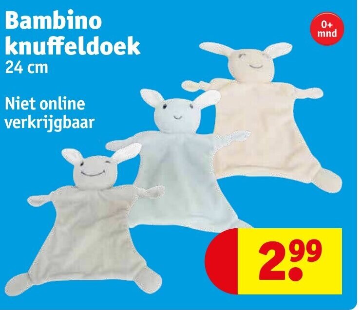 Bambino knuffeldoek 24 cm aanbieding bij Kruidvat