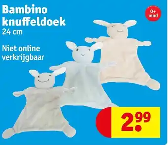 Kruidvat Bambino knuffeldoek 24 cm aanbieding