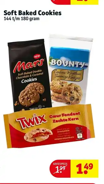 Kruidvat Soft Baked Cookies 144 t/m 180 gram aanbieding