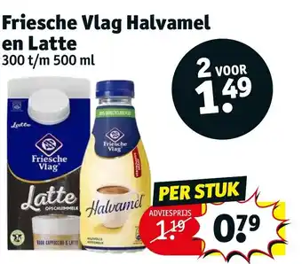 Kruidvat Friesche Vlag Halvamel en Latte 300 t/m 500 ml per stuk aanbieding