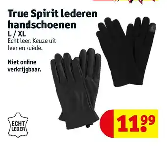 Kruidvat True Spirit lederen handschoenen aanbieding