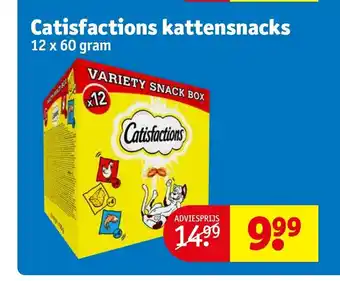 Kruidvat Catisfactions kattensnacks 12x60 gram aanbieding