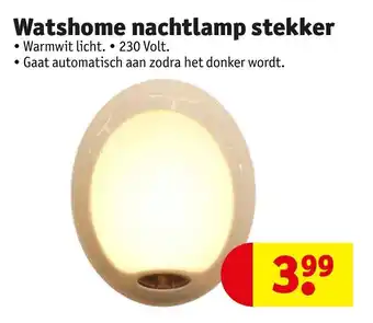 Kruidvat Watshome nachtlamp stekker aanbieding