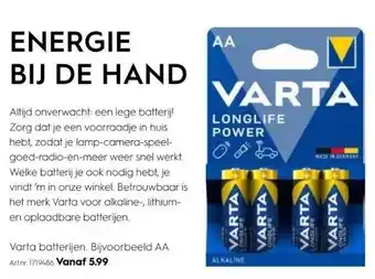 Blokker Varta batterijen. aanbieding