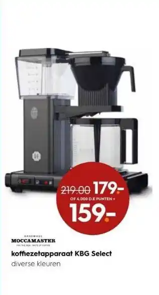 Blokker Moccamaster koffiezetapparaat aanbieding