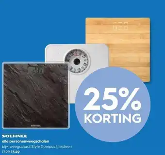 Blokker Soehnle alle personenweegschalen aanbieding