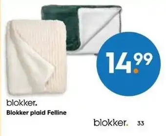 Blokker Blokker plaid felline aanbieding