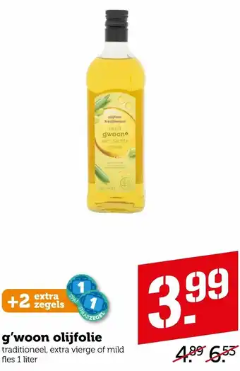 Coop G'woon olijfolie 1L aanbieding