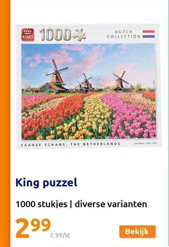 Action King puzzel 1000 stukjes aanbieding