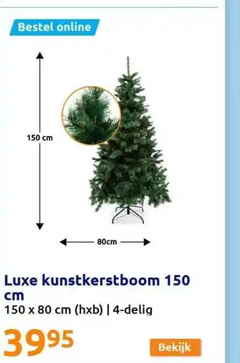 Action Luxe kunstkerstboom 150 cm aanbieding