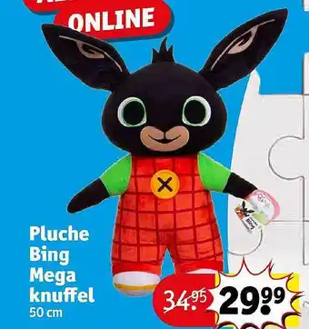 Kruidvat Pluche bing mega knuffel aanbieding