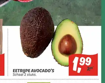 Dekamarkt Eetrijpe Avocados's 2 stuks aanbieding